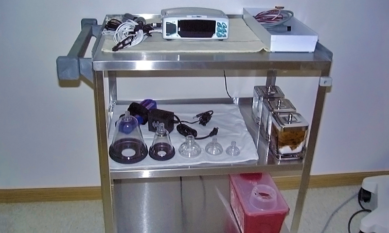 Veterinary surgery equipment in the operating room